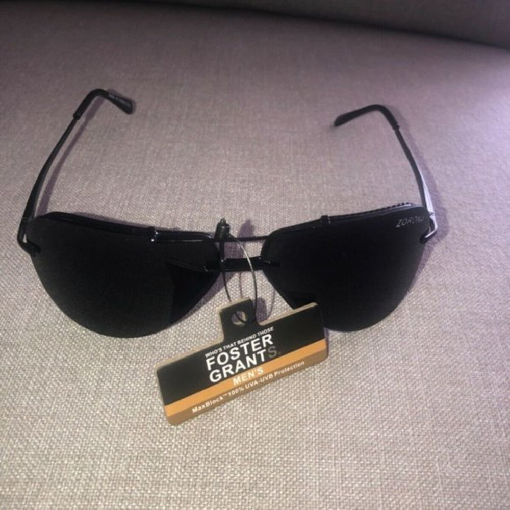 Foster Grant Grants Men’s Sunglasses Maxblock‎ Zorona Black NWT